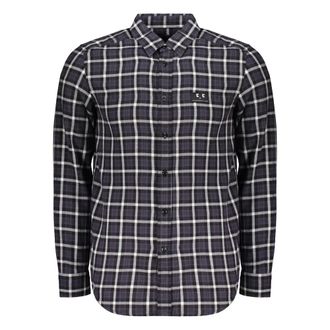 Diesel Casual Shirts, male, Gray, Size: XS Classic Long-Sleeved Shirt