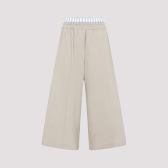 Loewe Beige Cropped Cotton Pants