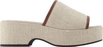 Carel Adri Mules - Dames - Muiltjes - Beige - 37 EU - Leer - Schoenen