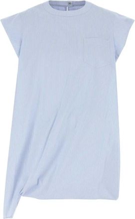 sacai Cotton Poplin Pullover - Dames - Tops zonder mouwen - Blauw - M - Katoen - Tops