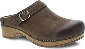 Dansko Womens Berry Burnished Nubuck Leather Shoes In Mushroom