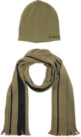 Calvin Klein Logo Beanie & Scarf Set in Pine at Nordstrom Rack