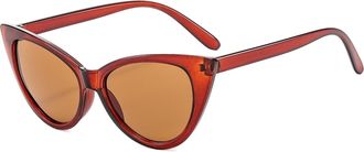 Generic Outdoor Mens Vacation Sunglasses Women Commuter Sports Decorative Sun Glasses(Brown)