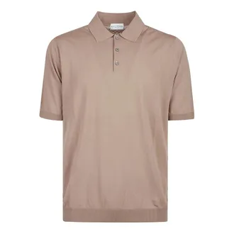 Ballantyne Round-neck Knitwear, male, Brown, Size: XL Ultralight Cotton Polo Shirt