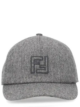 Fendi Wool And Cashmere Baseball Hat