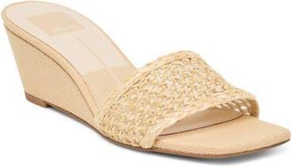 Dolce Vita Qaily Wedge Sandal in Light Natural Raffia at Nordstrom, Size 9.5