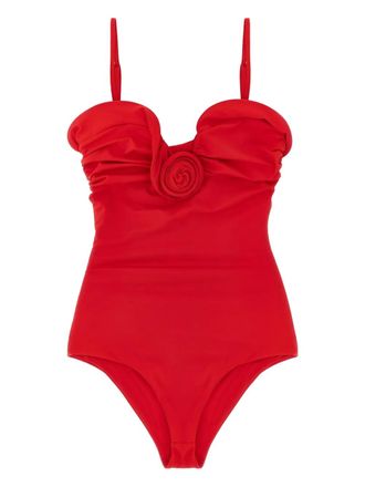 Magda Butrym Badpak verfraaid met rozen - Rood