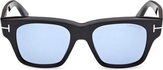 Tom Ford Sunglasses Ft1280 01 V Caine Black/Blue Mens