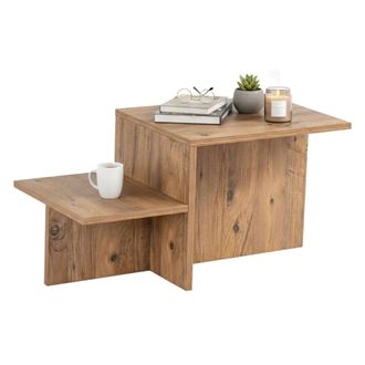 Dmora Dmora - Mesa De Caf&eacute; Varian, Mesa De Centro Baja, Revistero Para Sof&aacute;, Estante De La Sala De Estar, 80x40 H40 Cm, Pino