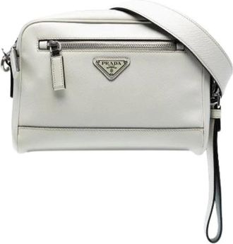Prada Pre-owned Cross Body Bags, female, White, Size: ONE SIZE Pre-owned Vintage Cross Body Bag