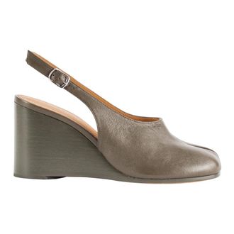 Maison Margiela Wedges, female, Green, Size: 10 US Tabi Wedge Slingback