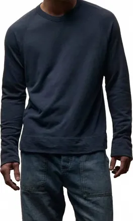 James Perse Vintage French Terry Sweatshirt In Deep Pigment