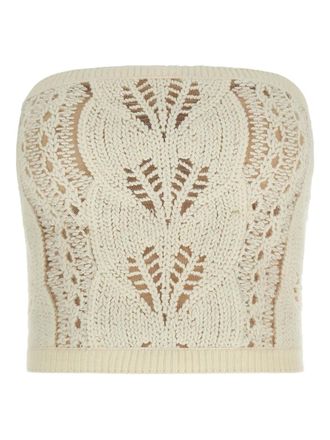 Ermanno Scervino Strapless top - Beige