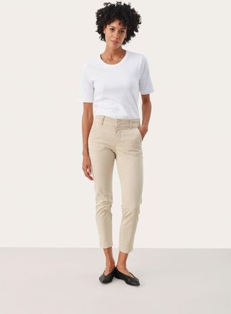 Part Two Casual broek Regular fit White Pepper beige