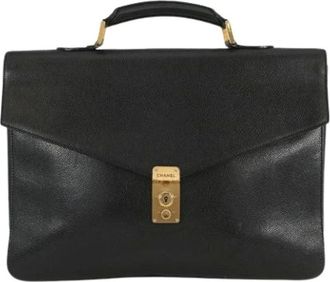 Chanel Pre-owned Handbags, female, Black, Size: ONE SIZE Pre-owned Briefcase