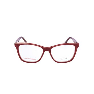 Carolina Herrera Ladies Beige Rectangular Eyeglass Frames HER 0172