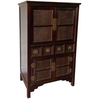 Wanderlust Deco Armario De Madera Marr&oacute;n 100x62x160