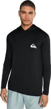 Quiksilver Everyday Hooded Surf T-Shirts Mens Swimwear Black : MD, Elastane/Polyester