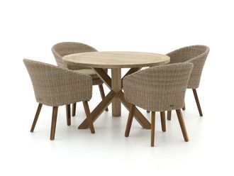Intenso Furniture Intenso Tropea/ROUGH-Y &oslash; 120cm dining tuinset 5-delig