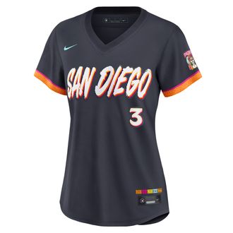 Nike Jackson Merrill San Diego Padres City Connect Nike Womens MLB Stadium Jersey in Black | RW260H3HPY9-5FS