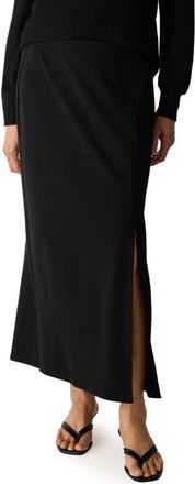 Eileen Fisher Jersey Midi Skirt in Black at Nordstrom, Size Xx-Small