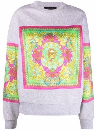 Philipp Plein New Baroque print sweatshirt - Grey