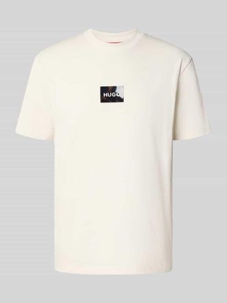 HUGO BOSS Regular Fit T-Shirt aus reiner Baumwolle Modell DUMEON in Kitt, Gr&ouml;&szlig;e XXL