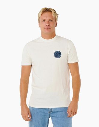 Rip Curl Mens Rip Curl Mens Streamline Palmy Graphic Short Sleeve T-Shirt - Cream - Size: 40
