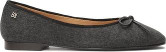 Kazar Gestructureerde grijze stoffen ballerinas - Dames - Ballerinas - Grijs - 39 EU - Leer - Schoenen