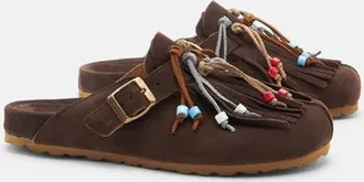 Scarosso Gea Mules in Brown - Suede at Nordstrom, Size 35