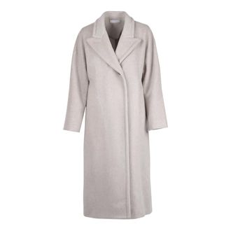 Liviana Conti Single-breasted jas - Dames - Mantels - Beige - Maat: S Leer