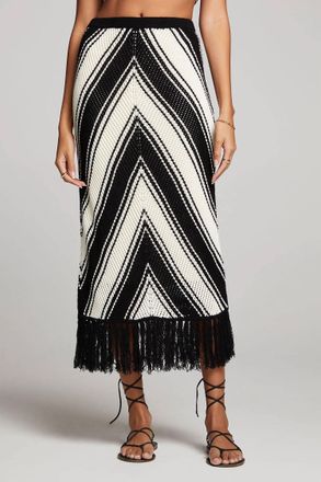 Saltwater Luxe Amberlyn Sweater Skirt In Black/white