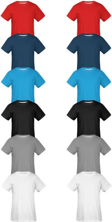Generic Mens Cotton T-Shirts Multipack 2/3/5/6/12 Pack - Soft Round Neck Short Sleeve Tees, Breathable Casual Shirts, Assorted Colors-12