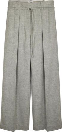 Brunello Cucinelli Wide Broeken - Dames - Wijde Broeken - Grijs - M - Broeken