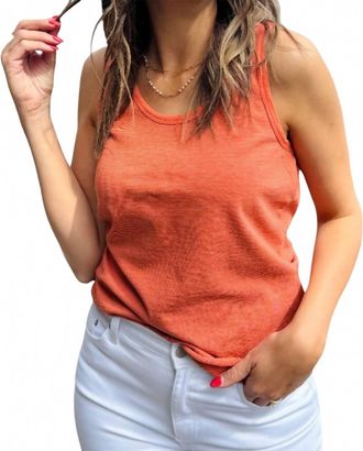 Mod-o-doc Scoop Neck Tank In Clay/white