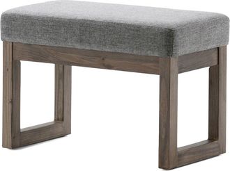 Simpli Home Milltown 27In Contemporary Rectangle Footstool Ottoman Bench
