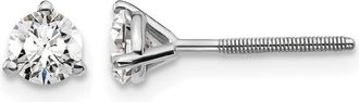 Diamond2Deal 14k Gold 1/2 ct Round Lab Grown Diamond Stud Earrings Screw Back VS Clarity, D-E Color