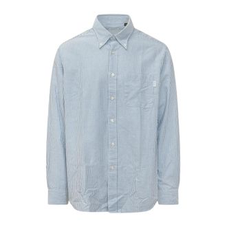 Amish Camicia America Oxford a righe - - Shirts - Uomo - Blu - M