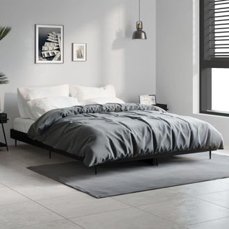Berkfield Home Bed Frame Black 140x190 cm Engineered Wood