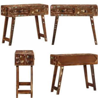 vidaXL Tavolo Consolle 90x32x75 cm in Legno Massello di Recupero - Tavolo da ingresso - Tavolo in legno massello