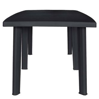 Berkfield Home Garden Table Anthracite 216x90x72 cm Plastic in Black | Size: 216 x 90 x 72 cm