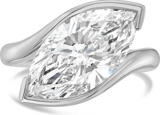 Diana M. Jewels PLATINUM LAB GROWN MARQUISE DIAMOND FASHION RING WEIGHING 15.00 CTS TW