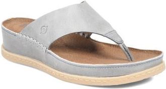 B&oslash;rn Edie Platform Flip Flop in Light Blue Leather at Nordstrom, Size 11