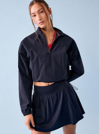 I.FIV5 Womens Crisp nylon cropped Windbreaker Jacket Anorak Jacket