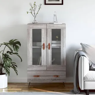 vidaXL Vidaxl - Aparador Alto Madera De Ingenier&iacute;a Gris Sonoma 69,5x31x115 Cm