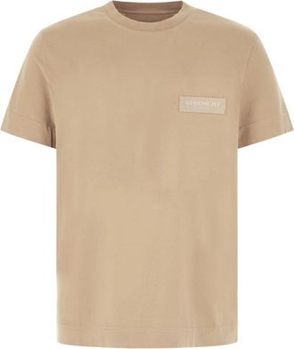 Givenchy T-shirt in katoen met Paris gros grain - Heren - T-shirts - Beige - L - Katoen - Tops