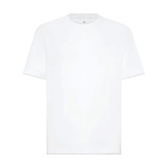 Brunello Cucinelli Brunello Cucinelli, T-Shirts, male, White, Size: 2XL Double Layer T-Shirt