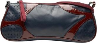 Prada Pre-owned Vintage Leren Crossbodytas - Dames - Vintage Schoudertas - Blauw - ONE Size - Leer - Vintage