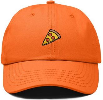 Dalix Pizza Slice Embroidered Dad Hat in Orange at Nordstrom