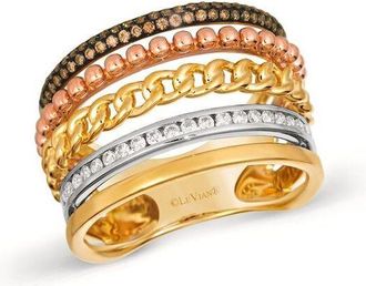 Le Vian Ladies Stacking Rings set in 14K Tri Color Gold